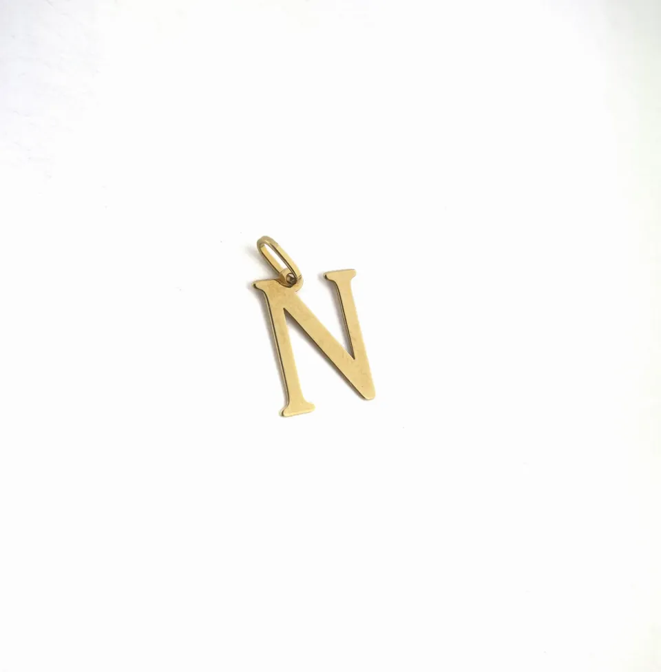 Zawieszka literka "N", złoto 585 żółte