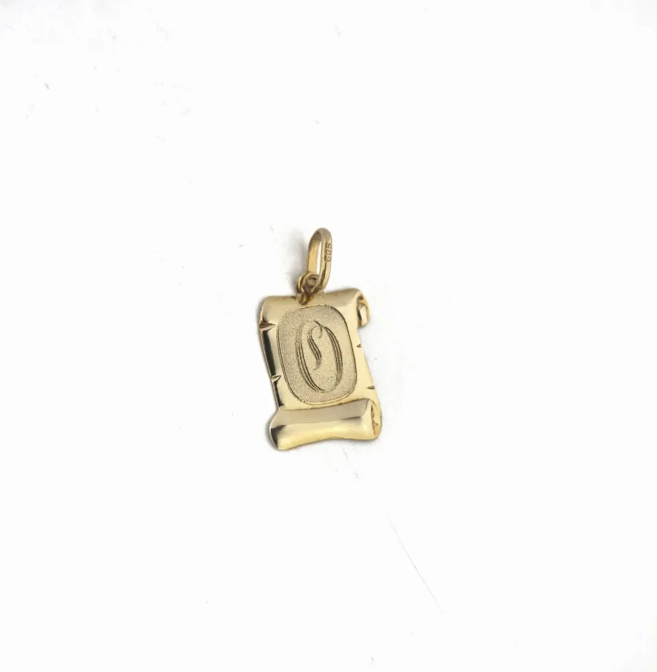 Zawieszka literka "O", złoto 585 żółte