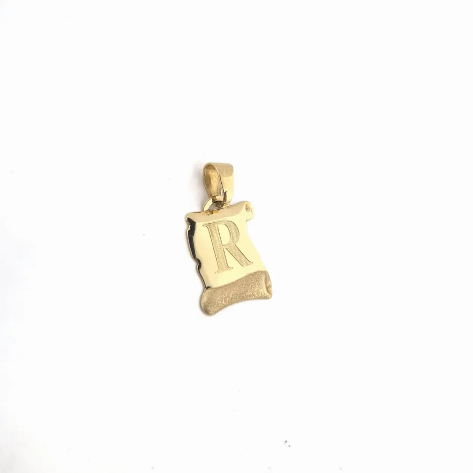 Zawieszka literka "R", złoto 585 żółte